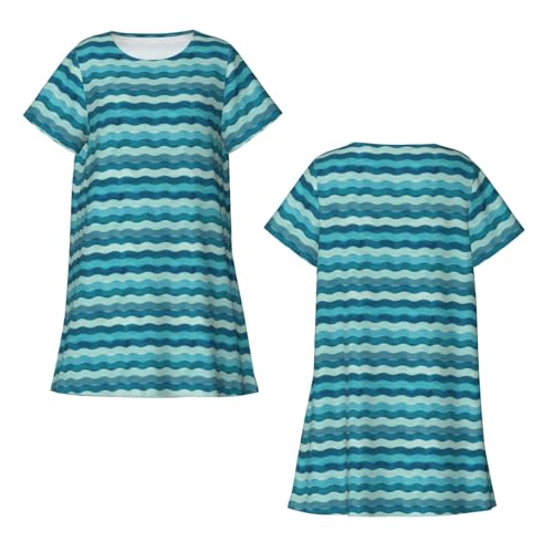 Chemise de nuit manches courtes respirante contre la chaleur nocturne