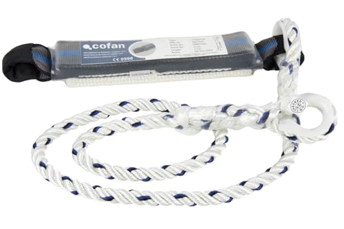 Cofan Absorbedor de Energía | Con Cuerda de Seguridad de 1,5 m | Color Blanco