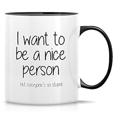 White Mug with Black Handle and Inner