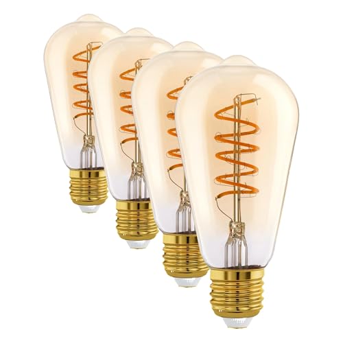 Lampe LED E27 dimmable vintage Eglo à filament spirale pour suspendre au salon
