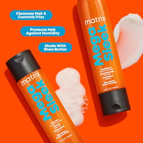 Image of Matrix Mega Sleek Shampoo - Smoothing and Detangling, For Dry, Damaged & Frizzy Hair