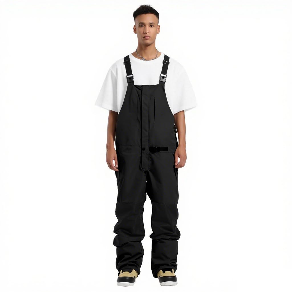 gsou snow Snowboard Bibs Mens Ski Bibs Snowboarding Overalls Snow Pants Waterproof Insulated Winter Sport Warm-picture-38