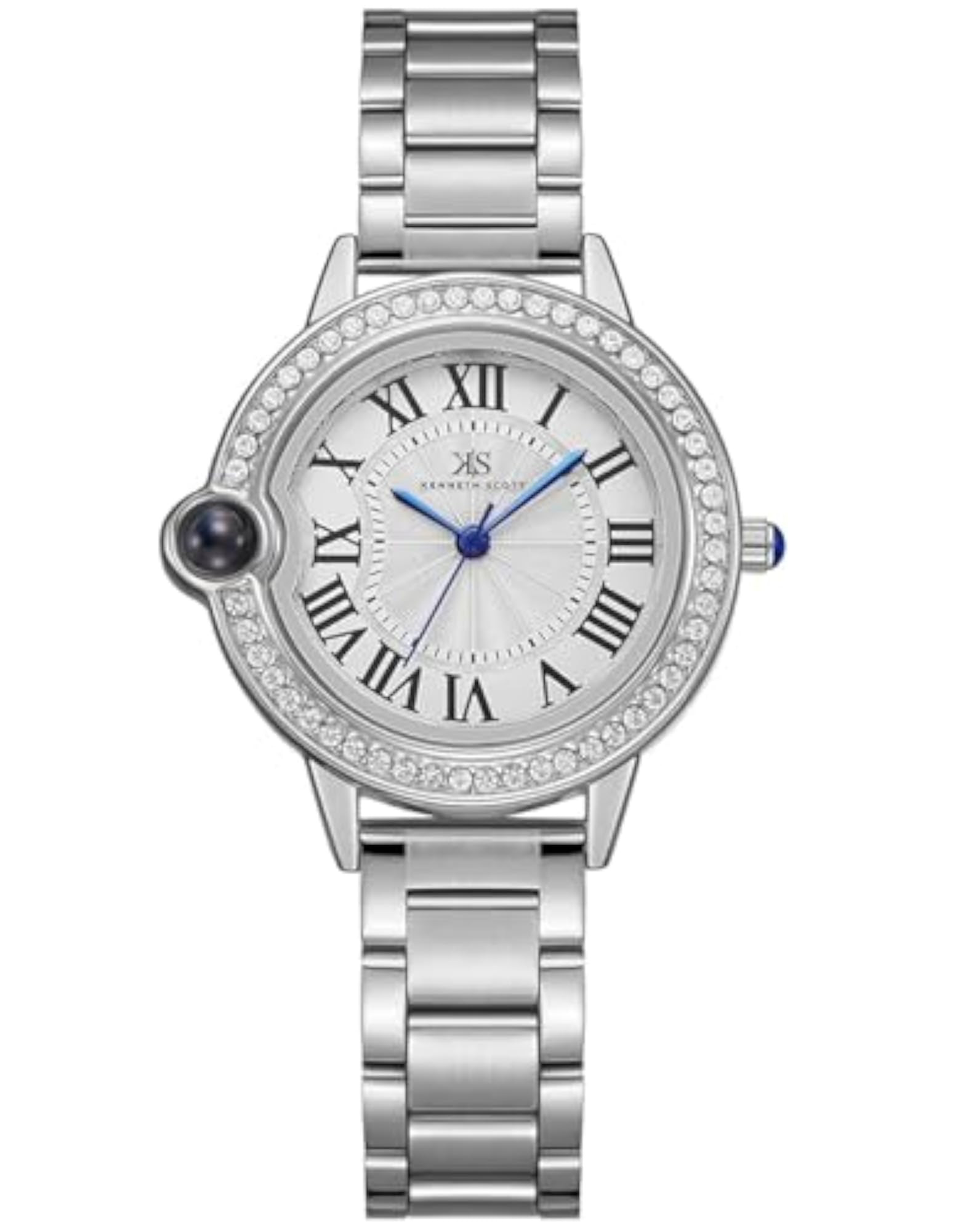 Women's Quartz Movement Watch, Elegant Stainless Steel Strap