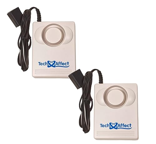 Water Leak Detectors - Flood Level Sensor Detectors - Bath Alarm Overflow - Rain or Moisture Alert - 2 Pack