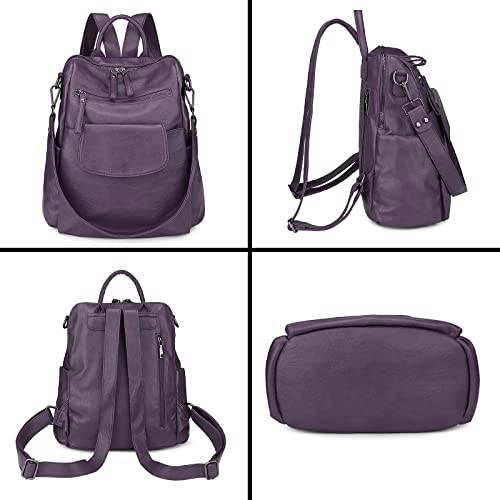 Image of Uromee Backpack Purse for Women Vegan Leather Ladies Fashion Travel Shoulder Bag Convertible