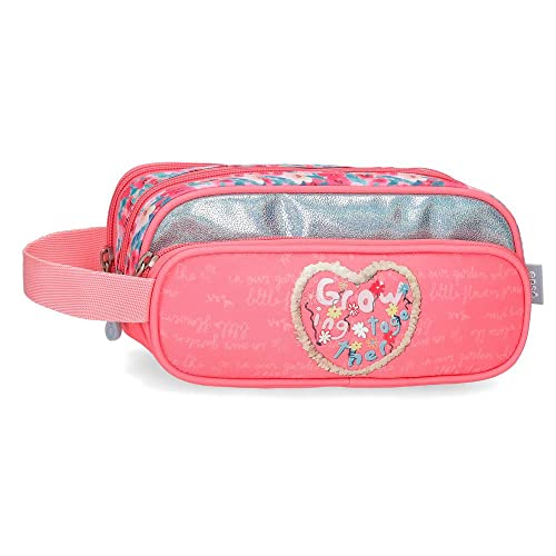 Enso Together Growing Estuche Triple Rosa 22x10x9 cms Poliéster Cover