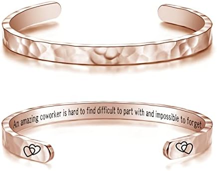 CWXLGH An Amazing Coworker is Impossible to Forget Coworker Appreciation Gift Retirement Going Away Bracelet for Work Friends (An Amazing BRG.)