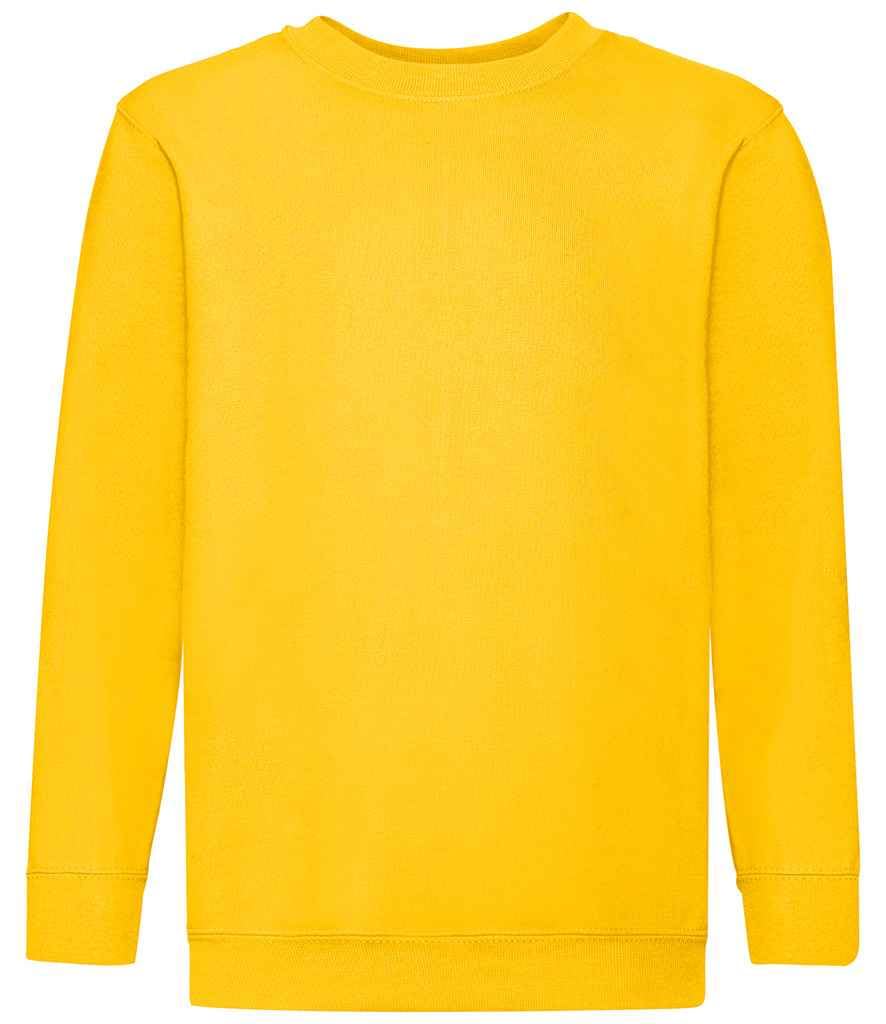 FRUIT OF THE LOOM Kids Classic Set-in Sweatshirt Jumper SS201 (14/15 Years, Sunflower)