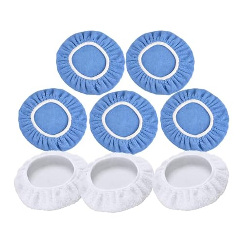 Tampons de polissage pour voiture lot de 5 en microfibre et laine