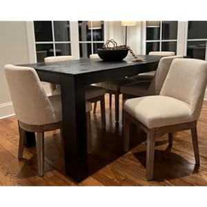 Kitchendiningroomchairssetof4modernlinenfabricupholstereddiningchairswithwoodlegsfarmhousearmlesskitchenchairs18wideaccentsidechairsfordiningroomlivingroombeige Urban Country Home Decor Kitchen dining room chairs set of 4 modern linen fabric upholstered dining chairs with wood legs farmhouse armless kitchen chairs 18 wide accent side chairs for dining room living room beige urban country home decor