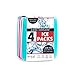 Cool Coolers by Fit & Fresh 4 Pack Slim Ice Packs, Quick Freeze Space Saving Reusable Ice Packs for Lunch Boxes or Coolers, Multi Colored