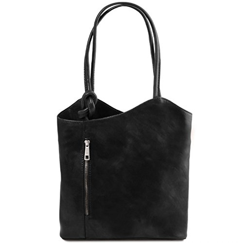 Tuscany Leather Patty - Leather convertible bag - TL141497 (Black)