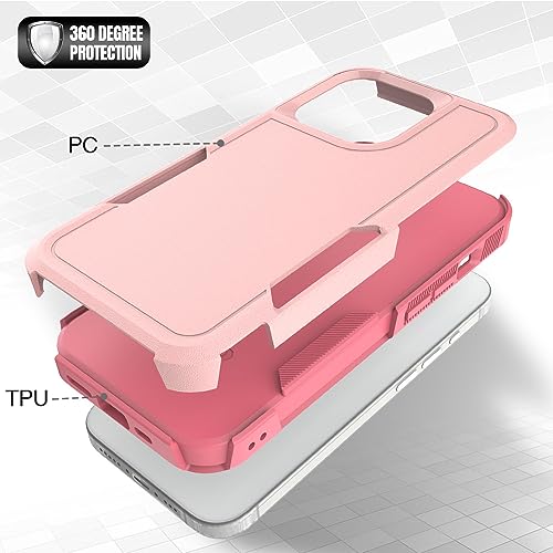 WOGROO Case for iPhone 15 Pro Case 6.1 inch, Shockproof, Strong and Durable Phone Protective Case, Pink - image 4