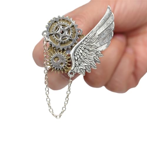 Épingle à revers Steampunk aux finitions ciselées pour tenue gothique - 6