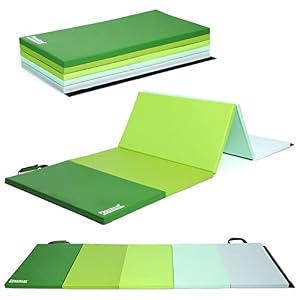 PhysKcal 5 Panel Klappbare Weichbodenmatte Turnmatte mit Tragegriffen, Wald