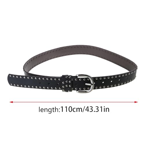 Female Pin Buckle Belts Subcultures Street Belt Cool Rivet Studded Waistband Jeans Belt Waist Ornaments Girl Waiststrap3