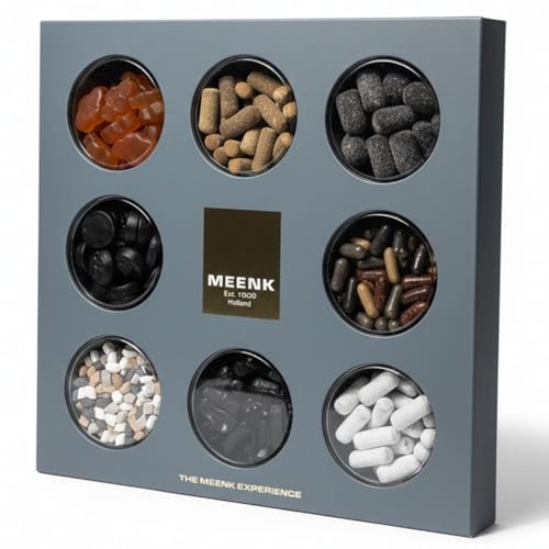 Meenk Geschenkset Experience 560g I Lakritz-Geschenk aus den Niederlanden I holländisches Lakritz I Drop I Mischung aus süßem und salzigem Lakritz I Dutch Licorice