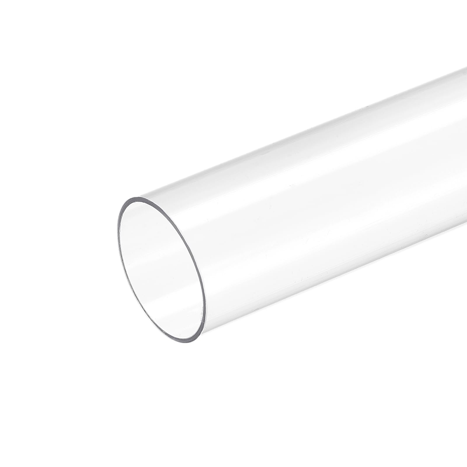 Tubo de Plástico Policarbonato Rígido Transparente 1,2" ID 1,3" OD 17" Alto Impacto para Iluminación