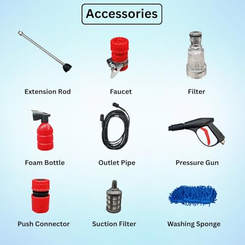 Image of Sparta SHW-1804-Turbo Clean | 2400 Watt Heavy Duty 220 Bar High Pressure Washer for Cleaning Applications| One Stop Cleaning Machine for Car, AC, Home & Solar.