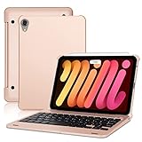 iPad Mini 6 Keyboard Case 2021, Boriyuan Protective Ultra Slim Hard Clamshell Folio Stand Smart...