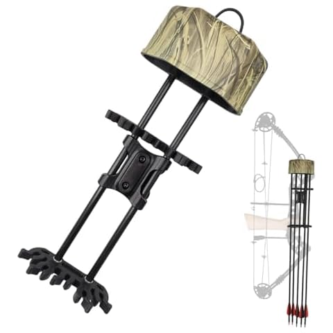 THREE ARCHERS 5 Spot Arrow Quiver for Compound Bow Quick Detach Mounted Bracket Potable Arrow Quiver for Archery Hunting & Shooting Cover