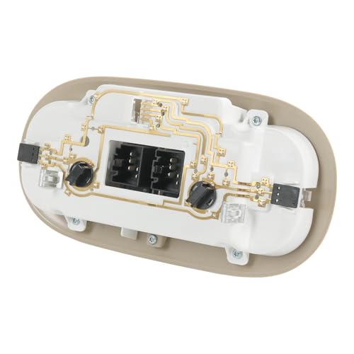 Image of LED Overhead Console Dome Map Light Interior Lamp Roof Reading Light, Beige | Compatible with 2004-2008 Ford F-150 2006-2008 Lincoln Mark LT Replace# 7L3Z-18519A70-BA, 4L3Z-18519A70-BAA