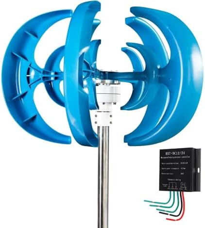 Amazon.com: Portable 12V/24V Micro Vertical Wind Turbine Generator Kit ...