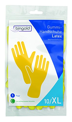 Preisvergleich Produktbild Latex Schutzhandschuhe, Gummihandschuhe gelb
