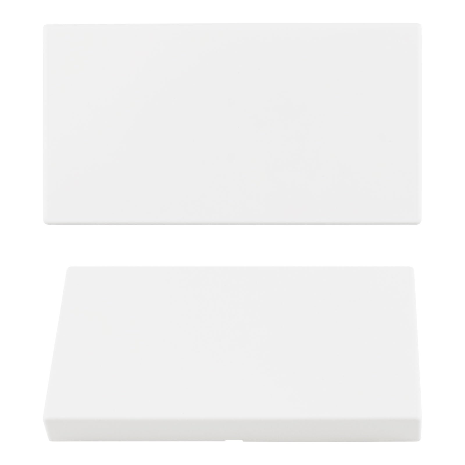 UFURMATE Blank Cover Wall Plate, 2Pcs 94 x 175 mm Screwless Snap-in Plastic Wall Hole Cover 2-Gang Blank Unused Device Outlet Cover (White/Heightened) — image 1