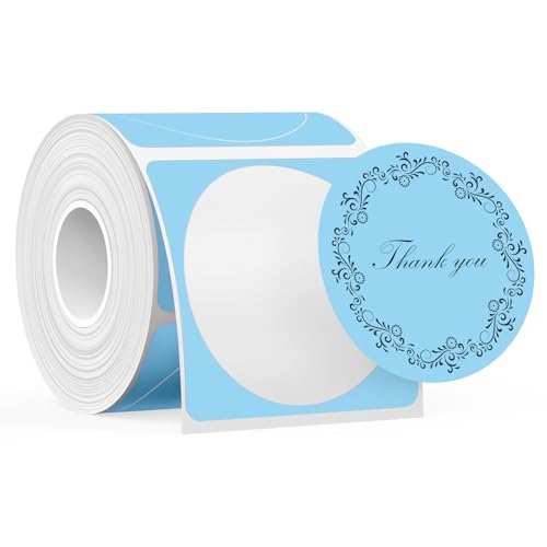 SUPVAN T50M Laminated Label Tape 2\" Round, 140 Labels