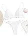 SweatyRocks Women's Sexy Bathing Suit Solid Color Halter Frill Ruched Bikini Swimsuit White#2 S