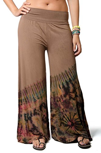 TCG Women's Tie-Dye Wide-Leg Pants - Brown-Orange-Multi