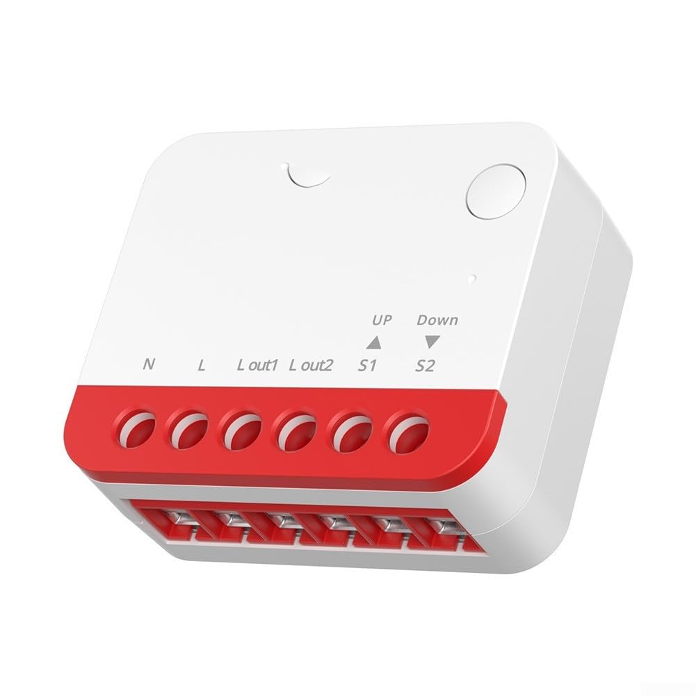 Interruptor de persiana inteligente Zigbee para MINI-ZBRBS para un control de porcentaje preciso compatible con ZHA, para repetidor Zigbee, Alexa/Google Assistant (1 unidad)