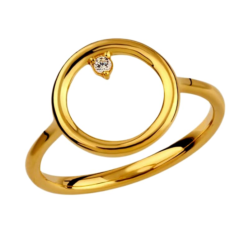 Bague imposante en argent sterling 925 luxueuse avec pierre CZ brillante