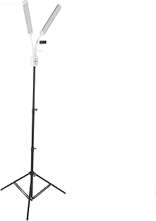 LED Video Light Stick Wand Kit, 40W Double Arms Beauty Light with Adjustable Tripod Stand, Dimmable 3200K to 5600K Photo Studio Light Kit with Phone Holder (US Plug)