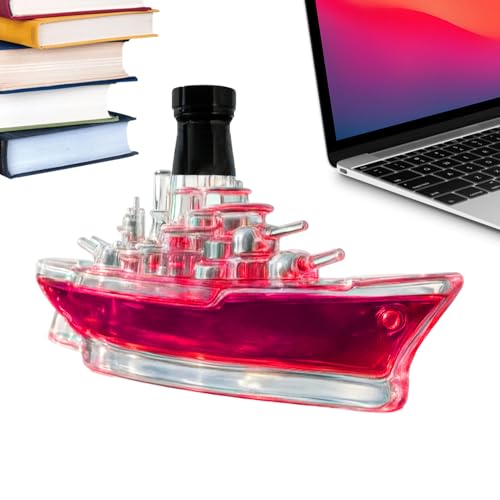 Qizaoly ウイスキーボトル | 350ml 軍艦空ボトル | ガラス デカンター - 家庭用バー 誕生日パーティー 結婚式 休日ギャザリング ビジネスミーティング用