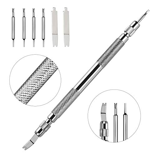 Spring Bar Tool, Watch Band Tool Set, Wrist Watch Strap Band Removal Repair Fix Kit With 3 Extra Tips Pins & 32Pcs Heavy Duty 316 Stainless Steel Pins (18Mm-24Mm) #TOP4