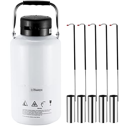 Huanyu El tanque de nitrógeno líquido LN2 del contenedor criogénico de 3L con correas y bolsa de transporte para almacenamiento