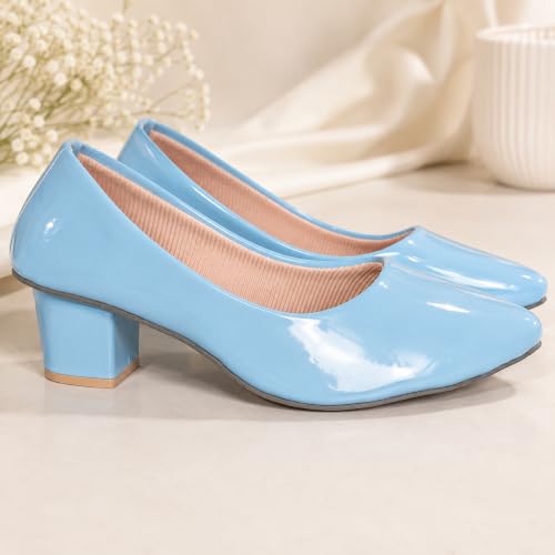 Image of Women's Block Heel Pumps | Comfortable Slip-On Office & Casual Heels | Stylish Women's Pumps