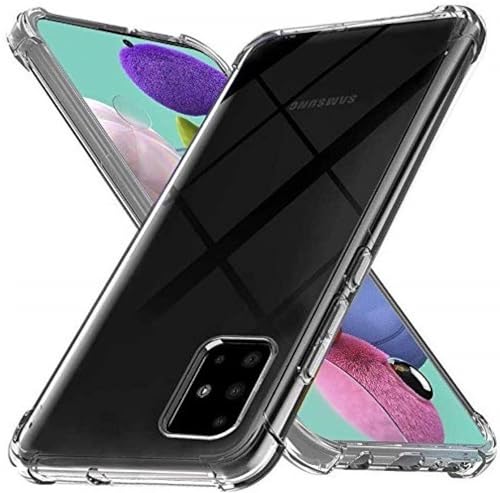 Image of BOXXO Flexible Back Cover for Samsung Galaxy A71 | Back Cover Transparent Clear Shockproof Case Four Corner Protection | Slim Protective Mobile Phone Cover for Samsung Galaxy A71