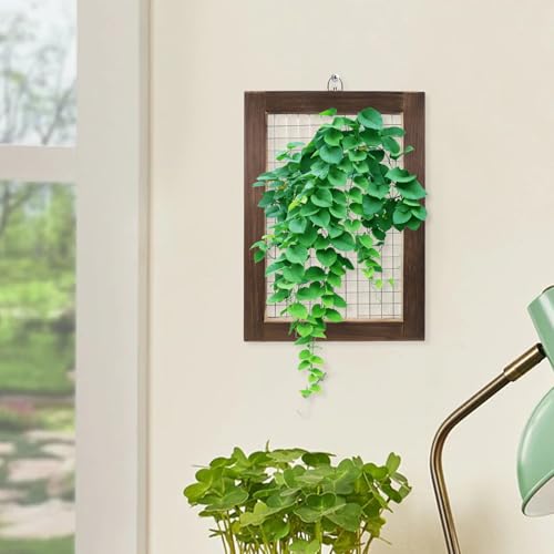 Jardinera de pared de acero 304 y madera iplusmile elegante 4