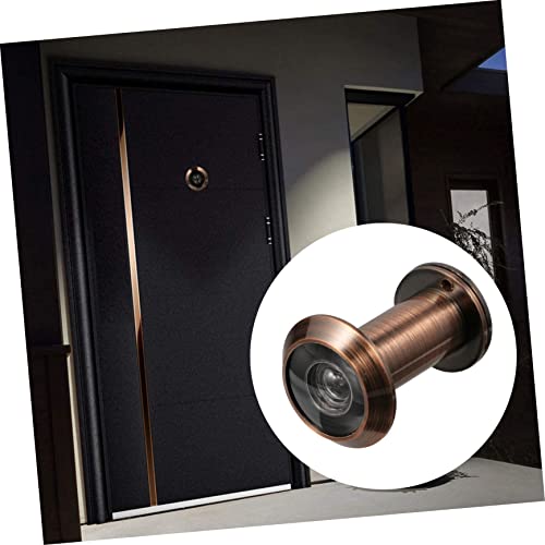 Gririw Anti- Door Peephole Security Doors For Front Door Copper Door Viewer Door Eyepiece Home Peephole Large Viewing Angle Pinhole Anti- Door Viewer Security Peep Hole Red #TOP3