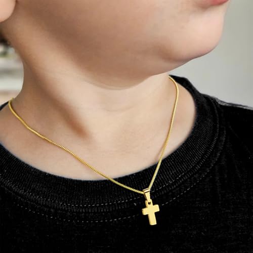 Image of Sereney Cross Necklace for Boys, 8th 9th 13th Birthday Gifts for Toddler Kids Teen Boys Girls, Baptism Gift Mustard Seed Jewelry as Rcia Christian Religious Necklace for Son Daughter Pendants