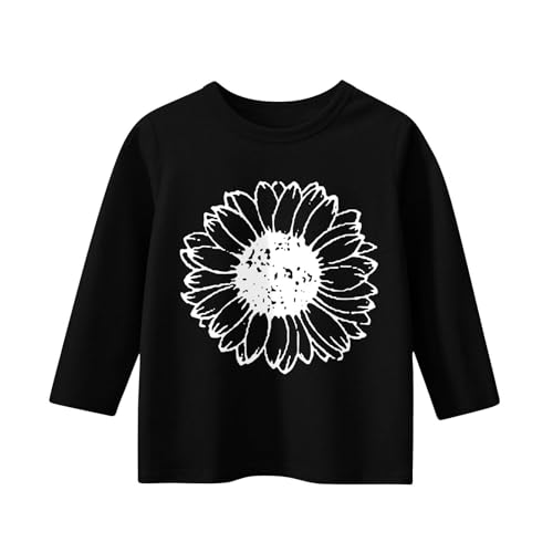 Tween Girls Trendy Casual Big Kids Long Sleeve Printed Flowers Casual Tees,Kids Fall Clothes3