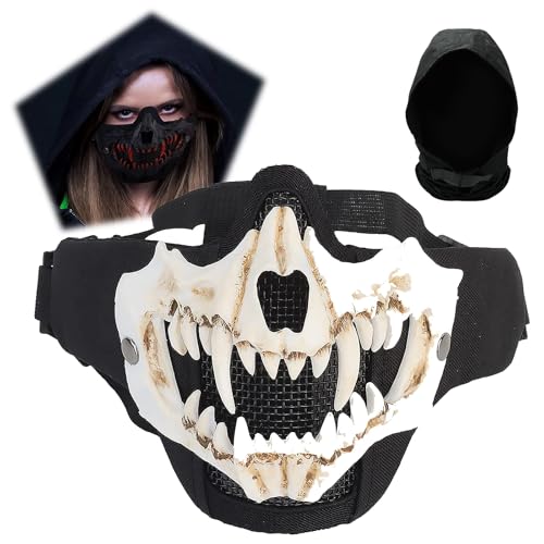 Masque tactique airsoft demi-visage contre les impacts de paintball avec chapeau Barak