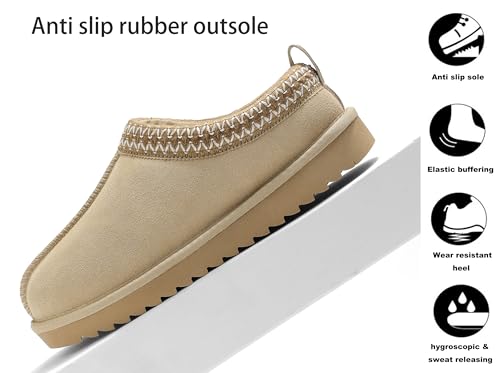 Women's Slippers Platform Mini Boots Faux Fur Warm Winter Mules Cozy Warm House Shoes Indoor and Outdoor4