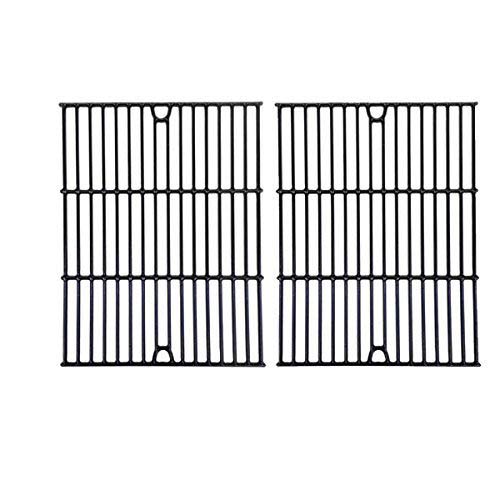 Porcelain Cast Iron Cooking Grid for Phoenix KS10002, Nexgrill 720-0719BL, 122.16134110, Master Forge 1010037, and Tera Gear 1010007A Gas Grill Models, Set of 2