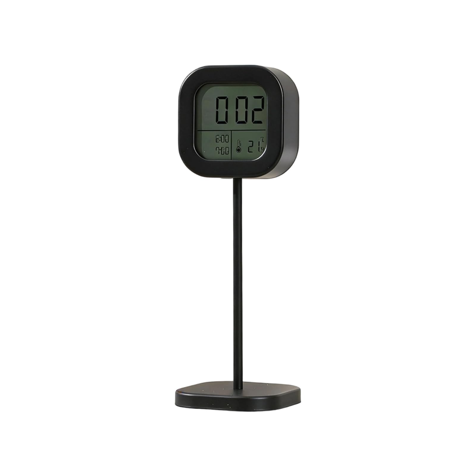 CUNZJIA Adjustable Stand Digital Alarm Clock with Temperature Display Quiet Sweeps Second Movement for Desk Bedroom Offices