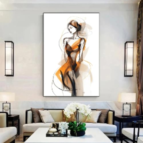 Peinture sur toile abstraite moderne décoration murale salon - 3