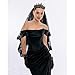 Semato Black Crown for Women Baroque Vintage Black Tiaras with Gemstones for Prom Birthday Party Quinceanera Pageant Halloween Costume Headpieces
